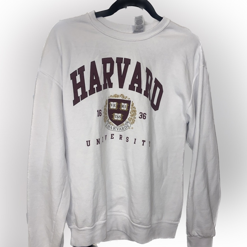 White Harvard Crewneck